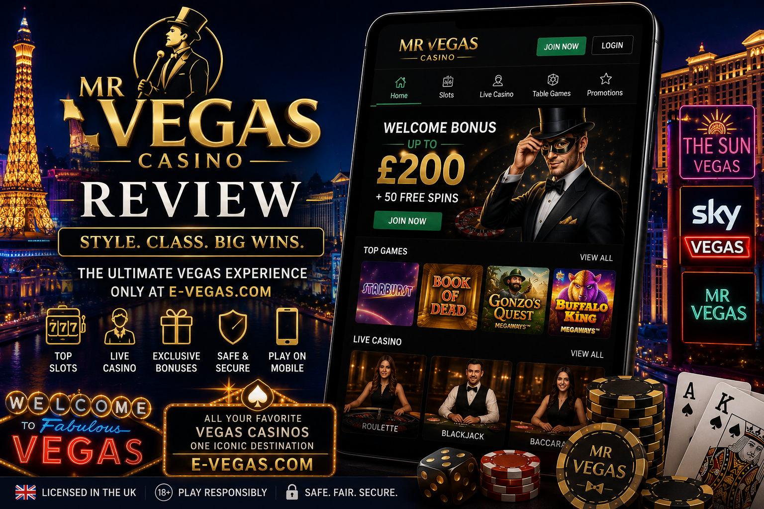 Mr Vegas Casino Review at Play-Slots.co.uk