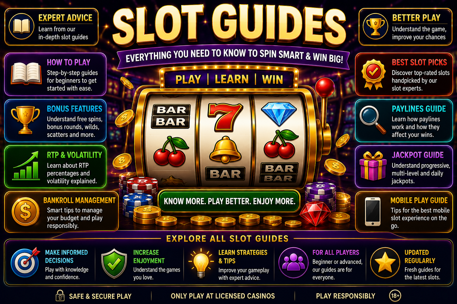 Slot machine guides and tips